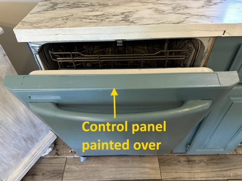 Dishwasher painted over