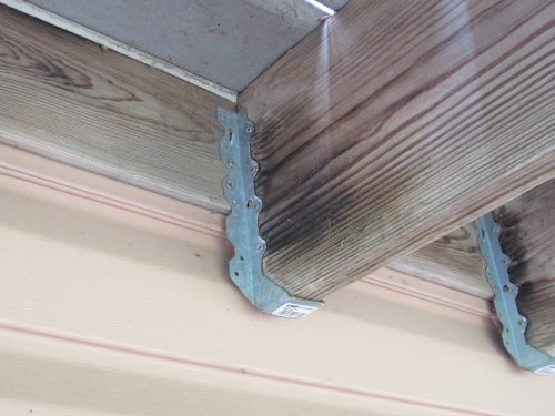 Improper joist hanger installation