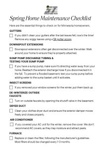 Spring Maintenance Checklist Thumbnail