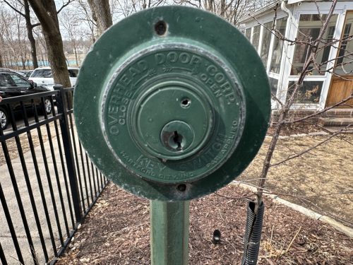 Remote garage door opener keyhole