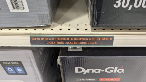 Dyno-Glo warning label