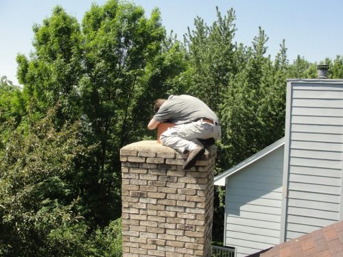 Home Inspector on Chimney
