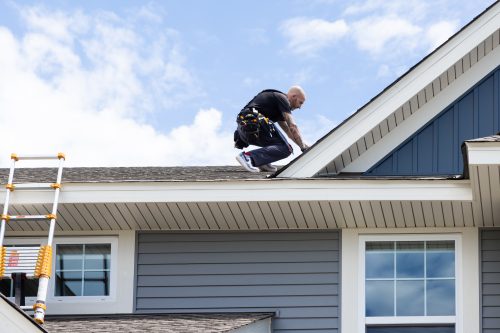 Home Inspector on Roof