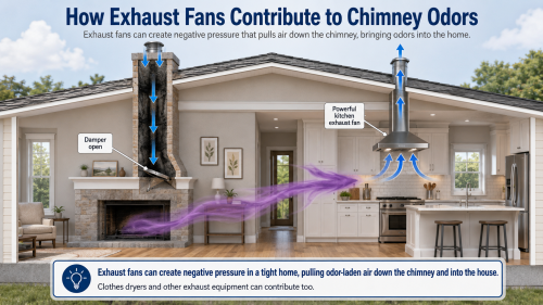 Exhaust fans contribute to fireplace odors 2