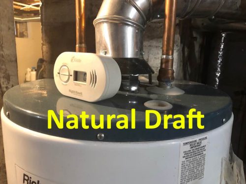 Natural draft water heater